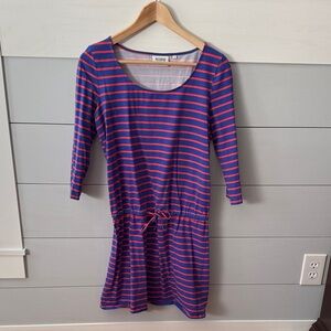 Hiho Tortola BVI Striped Casual Dress in Blue and Red